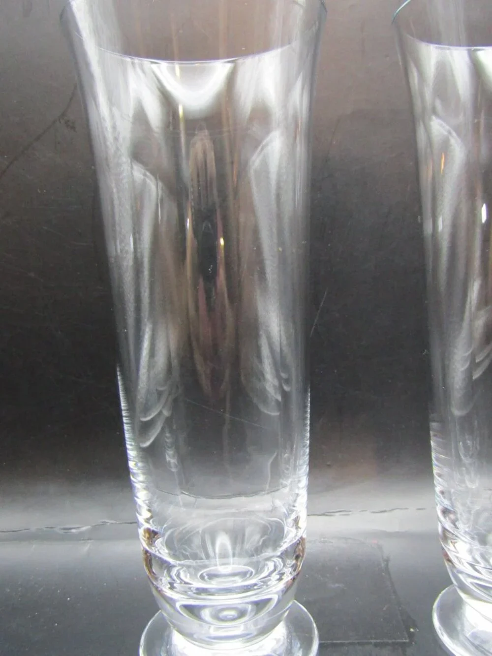 Set of Two Tiffany and Co. Stemless Champagne Flutes